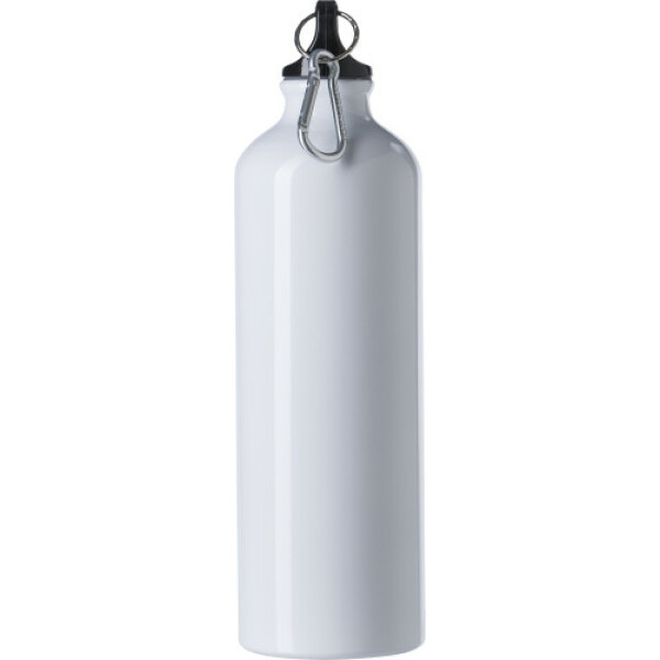 Trinkflasche(750 ml) aus Aluminium Gio Weiß