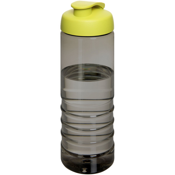 H2O Active® Eco Treble 750 ml flip lid sport bottle - Charcoal/Lime