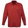 Long Sleeve Poplin Shirt, Burgundy, 20, Premier
