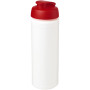 Baseline® Plus grip 750 ml sportfles met flipcapdeksel - Wit/Rood