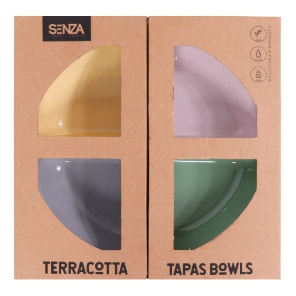 SENZA Terracotta Triangel Schaaltjes Multi-kleur /4