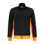 L&S Sweater Cardigan Workwear Black/OR 3XL