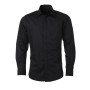 Men's Shirt Longsleeve Poplin - black - 4XL