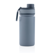 Vacuüm roestvrijstalen fles met sportdop, blauw, blauw