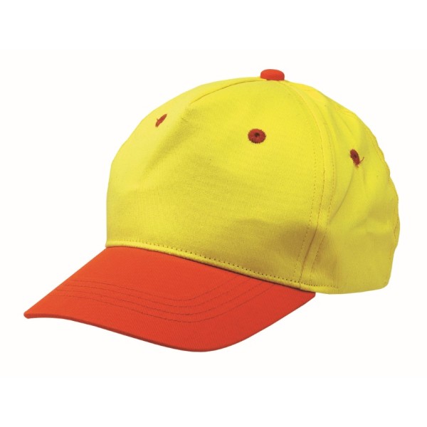 5 panel cap for children CALIMERO orange, yellow