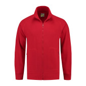 L&S Sweater Cardigan unisex 187c Red-XS