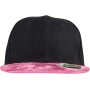 Bronx Glitter Flat Peak Snapback Cap Black / Pink One Size