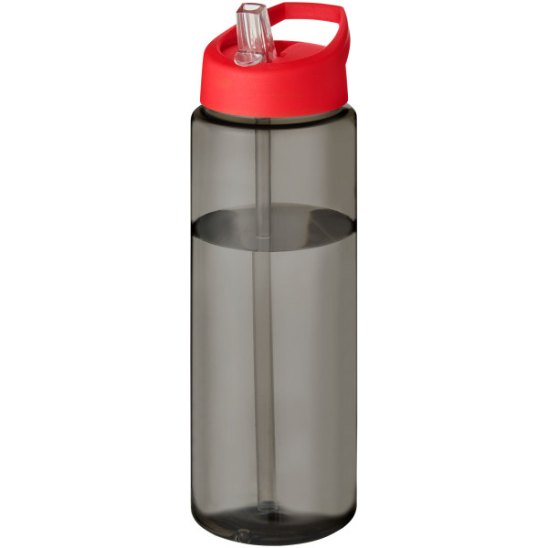 H2O Active® Eco Vibe 850 ml spout lid sport bottle - Charcoal/Red