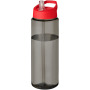 H2O Active® Eco Vibe 850 ml drinkfles met tuitdeksel - Charcoal/Rood