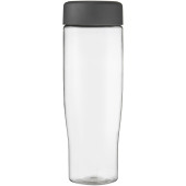 H2O Active® Tempo 700 ml drikkeflaske med skruelåg - Transparent/Stormgrå