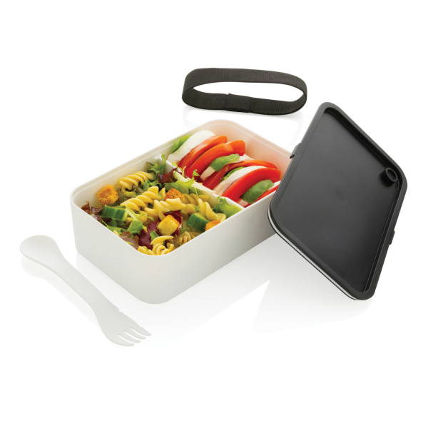 GRS RPP lunch box with spork, white