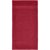Charlotte 450 g/m² håndklæde i bomuld 50x100 cm - Rød