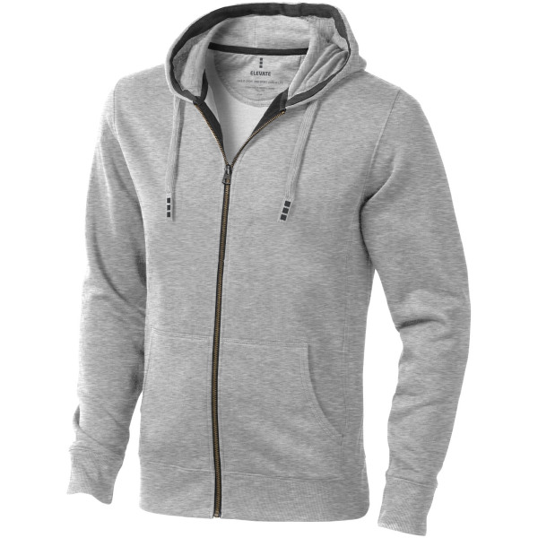 Arora men's full zip hoodie - Grey melange - 3XL