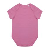 Body met korte mouwen van biologisch katoen Bright pink 0/3M