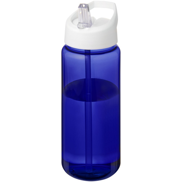 H2O Active® Octave Tritan™ 600 ml spout lid sport bottle - Blue/White