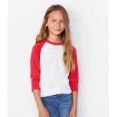 Canvas Youths 3/4 Sleeve Baseball T-Shirt