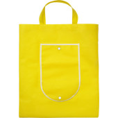 Non-woven (80 g/m²) opvouwbare tas geel