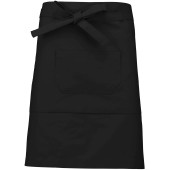 Katoenen halflang schort Black One Size
