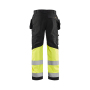 High Vis werkbroek met stretch en gereedschapzakken