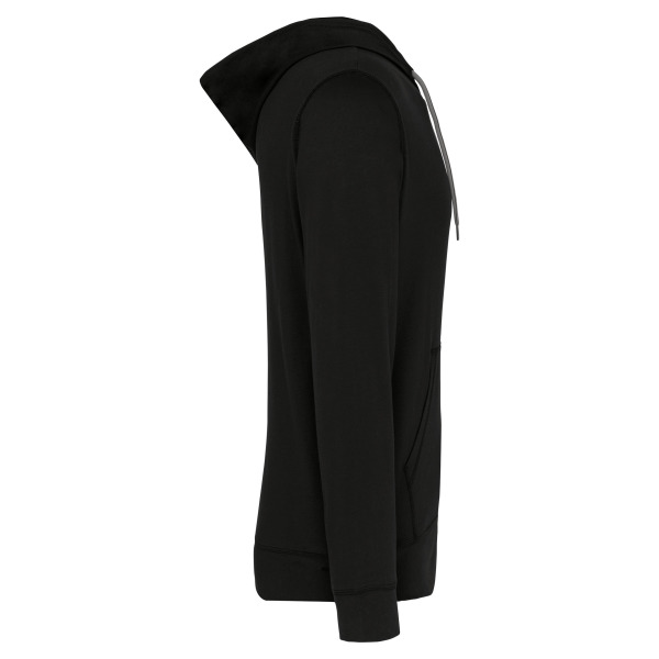 Hooded vestje in licht katoen Black XS