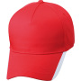 5 Panel Two Tone Cap rood/wit