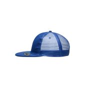 MB6509 6 Panel Flat Peak Cap - royal - one size