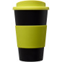 Americano® 350 ml geïsoleerde beker met grip - Zwart/Lime