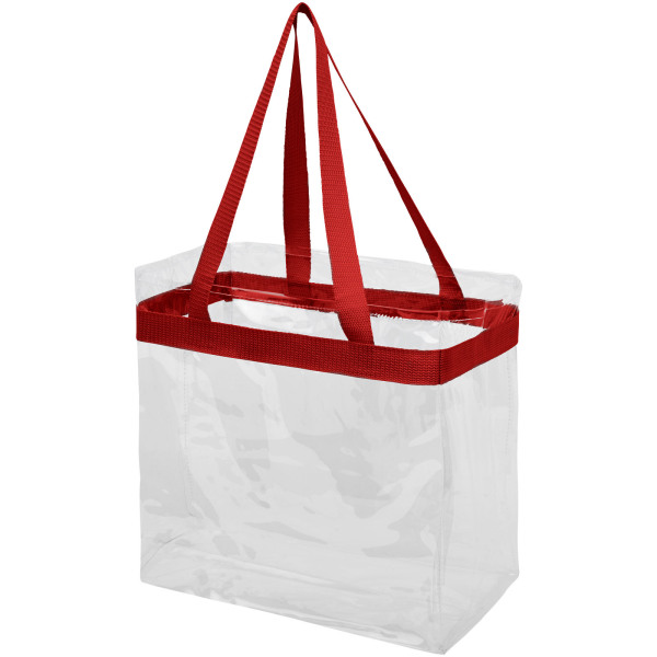 Hampton transparent tote bag 13L - Red/Transparent clear