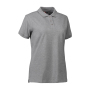 Polo shirt | stretch | women - Grey melange, 3XL