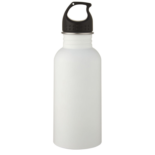 Luca 500 ml stainless steel water bottle - White