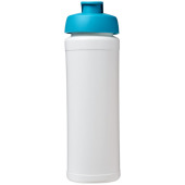 Baseline® Plus grip 750 ml sportflaska med uppfällbart lock - Vit/Aqua