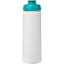 Baseline® Plus 750 ml sportfles met flipcapdeksel - Wit/Aqua