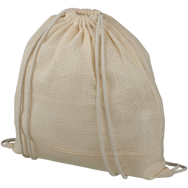 Drawstring backpack Maine mesh cotton 5L