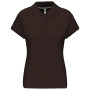 Damespolo korte mouwen Chocolate 3XL