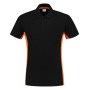 Poloshirt Bicolor Borstzak 202002 Black-Orange XL