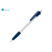 Balpen Cosmo grip hardcolour - Wit / Donker Blauw