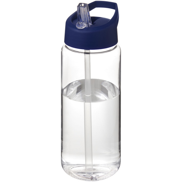 H2O Active® Octave Tritan™ 600 ml spout lid sport bottle - Transparent clear/Blue