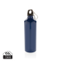 XL aluminium waterbottle with carabiner, blue