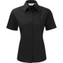 Ladies' Ss Polycotton Poplin Shirt Black L