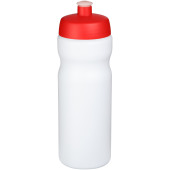 Baseline® Plus 650 ml sportflaska med sportlock - Vit/Röd