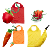 Opvouwbaar tasje met fruitpouch
