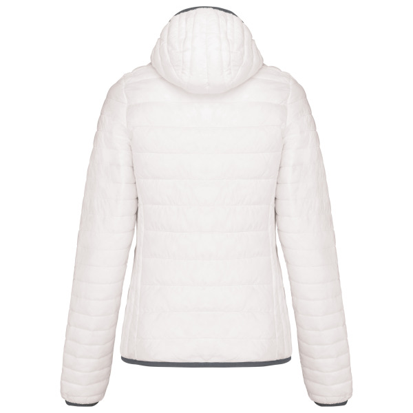 Ladies' lightweight hooded padded jacket White XS