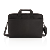 Swiss Peak deluxe vegan lederen laptop tas PVC vrij, zwart