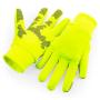 Softshell Sports Tech Gloves - Fluorescent Yellow - S/M