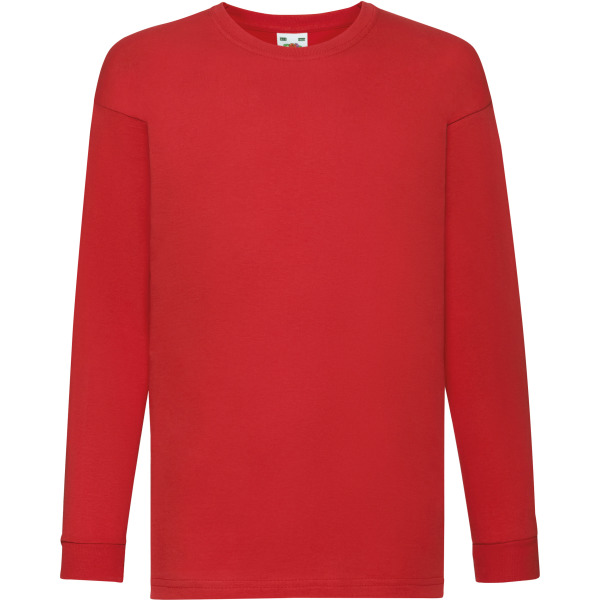 Kids Valueweight Long Sleeve T (61-007-0) Red 9/11 ans