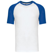 Baseball - Tweekleurig t-shirt White / Royal Blue S