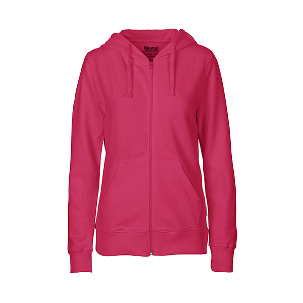 Neutral ladies zip hoodie-Pink-XS