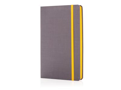 A5 Deluxe stoffen notitieboek met gekleurde zijde A5 Deluxe stoffen notitieboek met gekleurde zijde