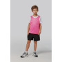 Omkeerbaar multisport-hesje kids Fluorescent  Pink / Sporty Sky Blue 6/10 jaar