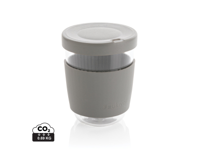 Ukiyo borosilicaat glas met siliconen deksel en sleeve